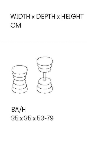 Banffy Upholstered Height Adjustable Stool Dimensions