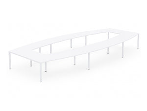 Barrel Shaped Boardroom Table with Centre Space 2