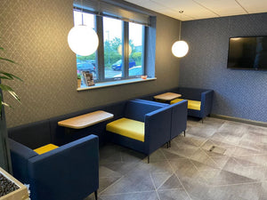 Bruce Modular Seating 2 Seat Low Sofa Den with Table