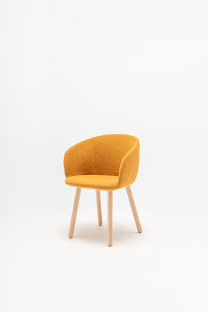 Grace Office Chair with Four Wooden Legs