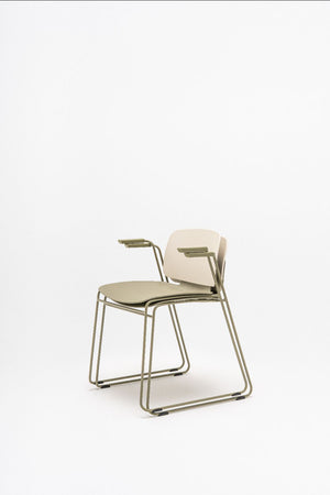 Lena Low Backrest Armchair with Sled Base 3
