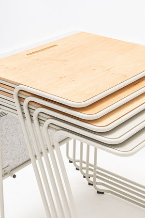 Loop Training Desk with Sled Base Detail