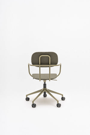 New School Low Back Chair on 5 Star Base with Castors 4