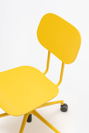 New School Low Back Chair on 5 Star Base with Castors Detail 4