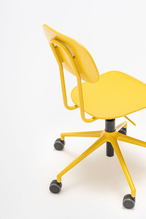New School Low Back Chair on 5 Star Base with Castors Detail 5