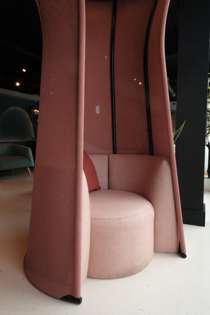 Nita Circular Knit Seated Pod in Pink Finish