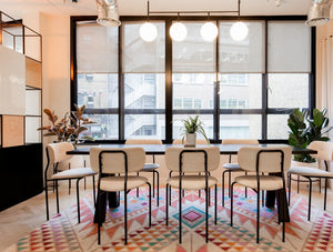 Palisades Metal Grid Office Space Dividers With Front Panel And Whiteboard