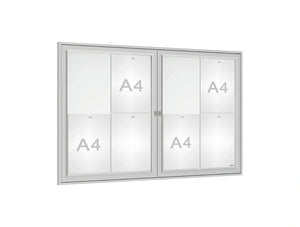 Traditional Outdoor Notice Board - 8 A4 in Two Frames