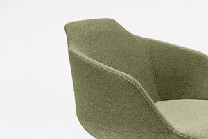 Ultra Office Chair on 4 Legged Metal Legs without Cushion Detail