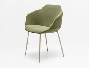 Ultra Office Chair on 4 Legged Metal Legs without Cushion