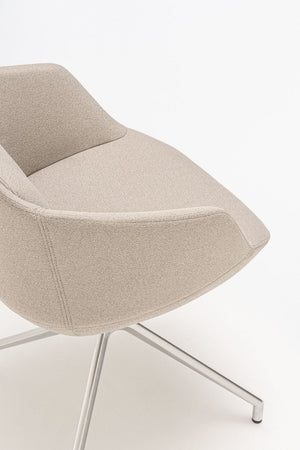Ultra Office Chair on 4 Star Polished Aluminium Base without Cushion Detail