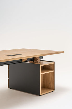 Viga Executive Desk with Side Storage and Pedestal Details 2