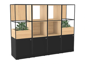 Ws.D Ionic End-Of-Desk with Multiple Storage