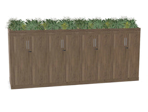WsD Key Storage Modular 3 Level Back To Back Storage Unit with Planter