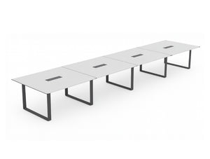 X7 Rectangular Shaped Meeting Room Table with Closed Metal Legs 2