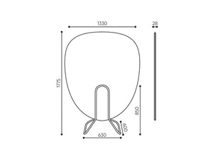 Alberi Freestanding Acoustic Panel Dimensions