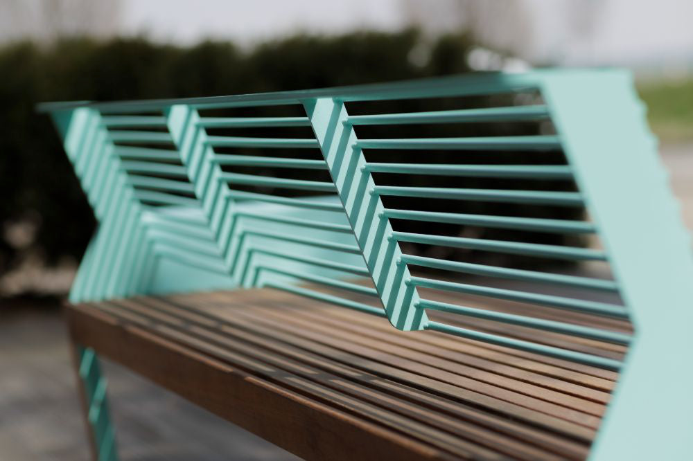 Arko Wooden Outdoor Bench Backrest Detail