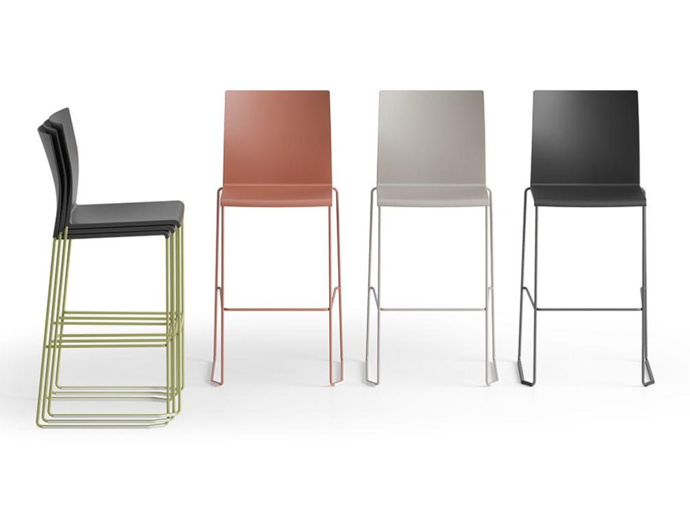 Artesia Stackable Stool With Footrest In Various Finishes 2