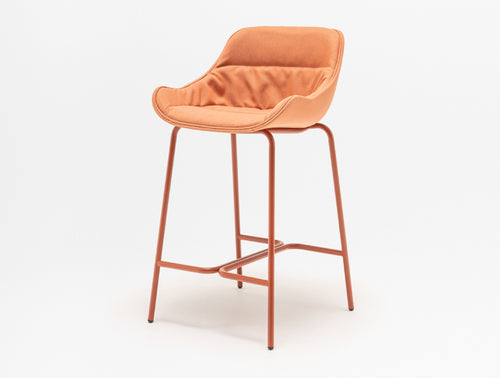 Baltic Soft Duo High Stool with Four Metal Legs