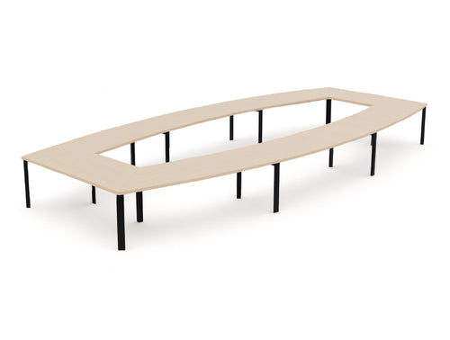 Barrel Shaped Boardroom Table with Centre Space