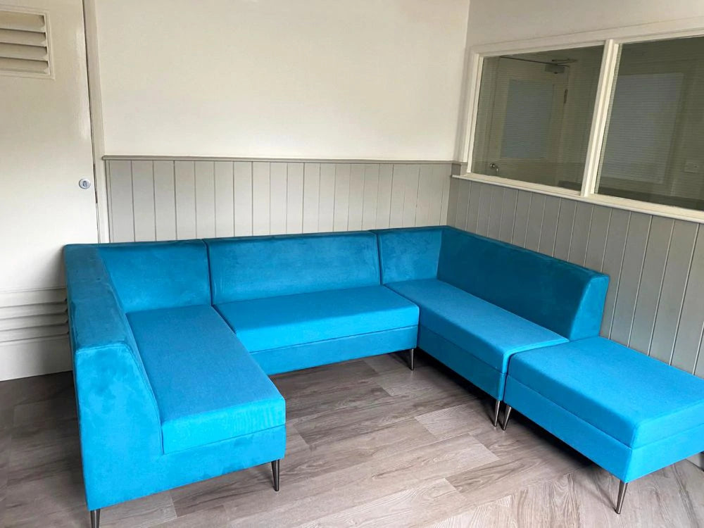 Bruce Modular Seating in Aqua Blue Finish