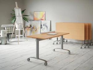 Buronomic Solution Fliptop Table 3 In Beech Finish Top