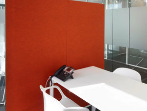 Buzziback Acoustic Wall Panel 10 In Orange In Meeting Area