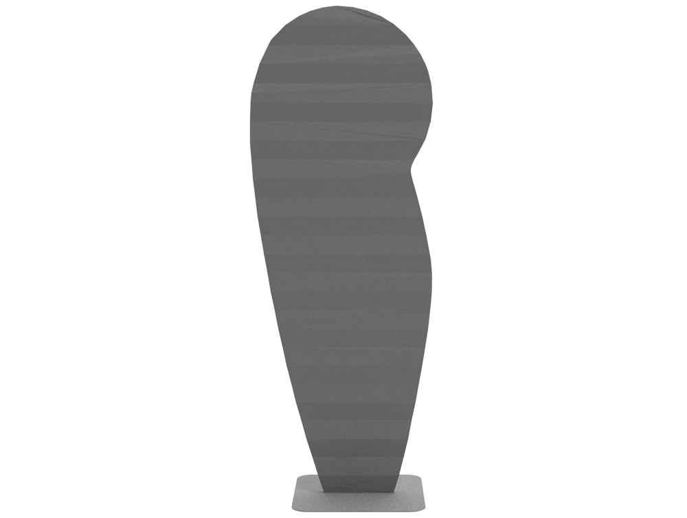 Buzziplant Doldi Freestanding Acoustic Ribbed Panel In Grey