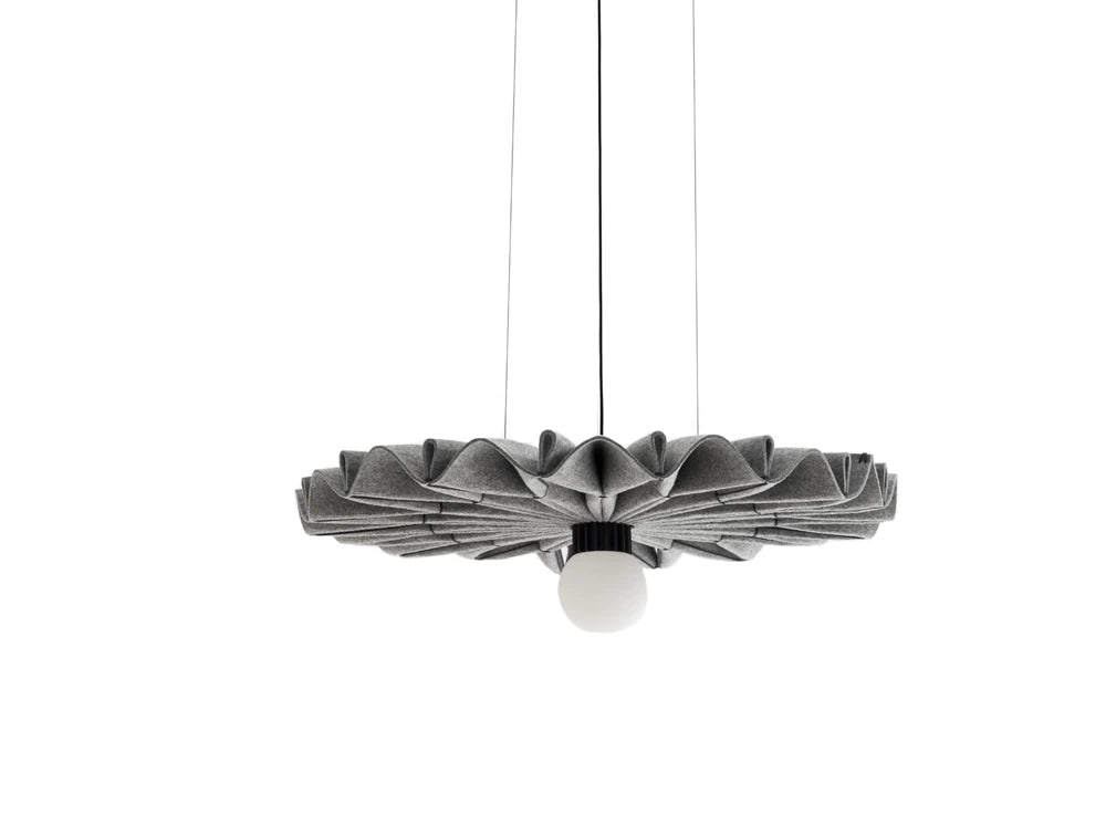 Buzzipleat Edel Acoustic Pendant Ceiling Light Grey