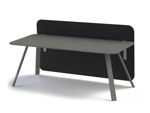 Buzzispace Front Acoustic Screen Desk Black Round Edges