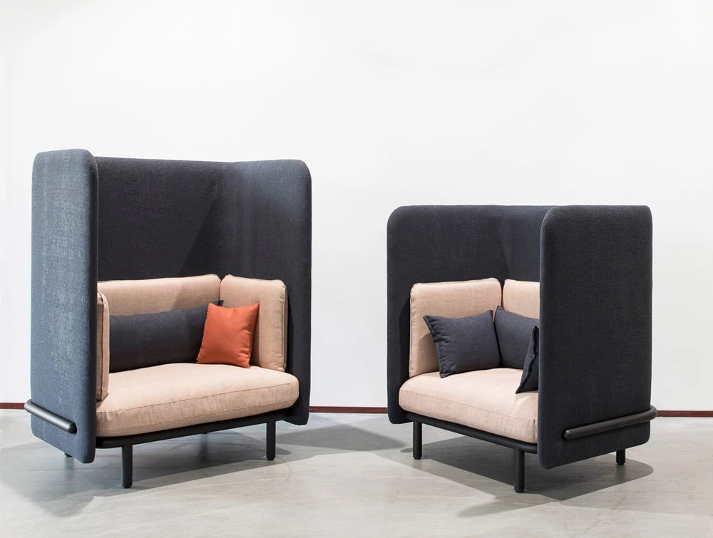 Buzzispace Spark Acoustic Lounge Cosy Sofa Single Black And Pink