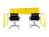 Buzzitripl Desk Straight Forward Desk Partition 11 In Yellow With Black Chair