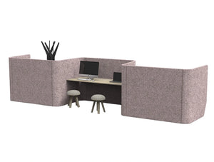 BuzziVille Modular Freestanding Acoustic Configurations Workstation