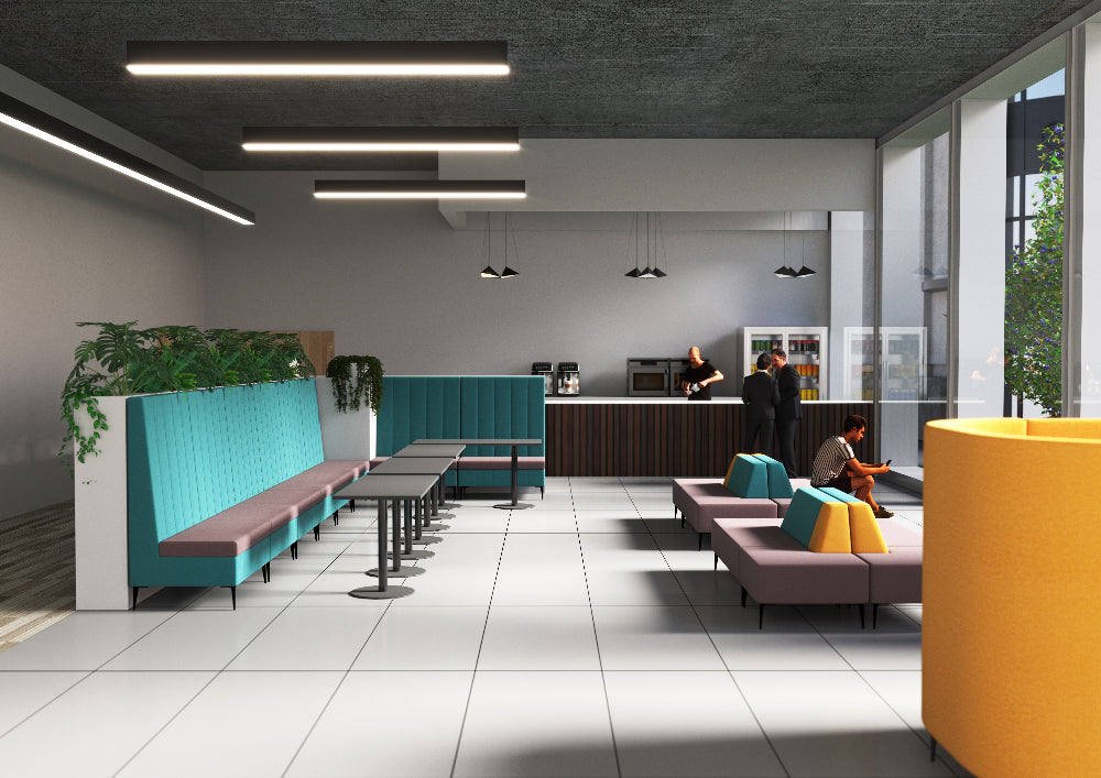 Colin Soft Seating Banquet Dining Booth in Different Variation with Rectangular Table