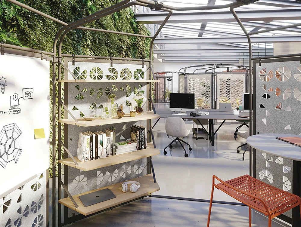 Colony Freestanding Socialising Meeting Hub Configuration 4 Interior View