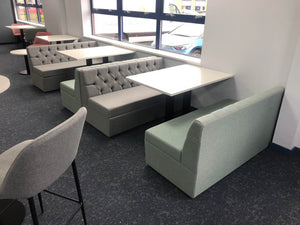 Connie Soft Seating Banquet Dining Booth with Rectangular Table