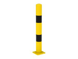 Crash Protection Bollards Yellow with Black Strips - 114mm