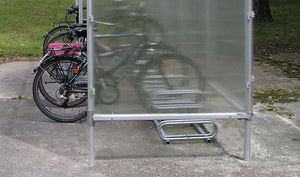 Economy Bicycle Shelter with Back and Side Cladding 2