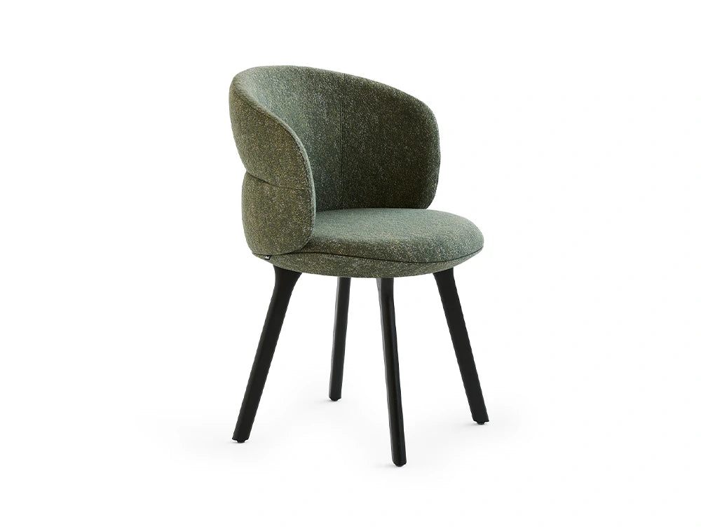 Ekori High Stool with Wooden Legs and Steel Footrest 5