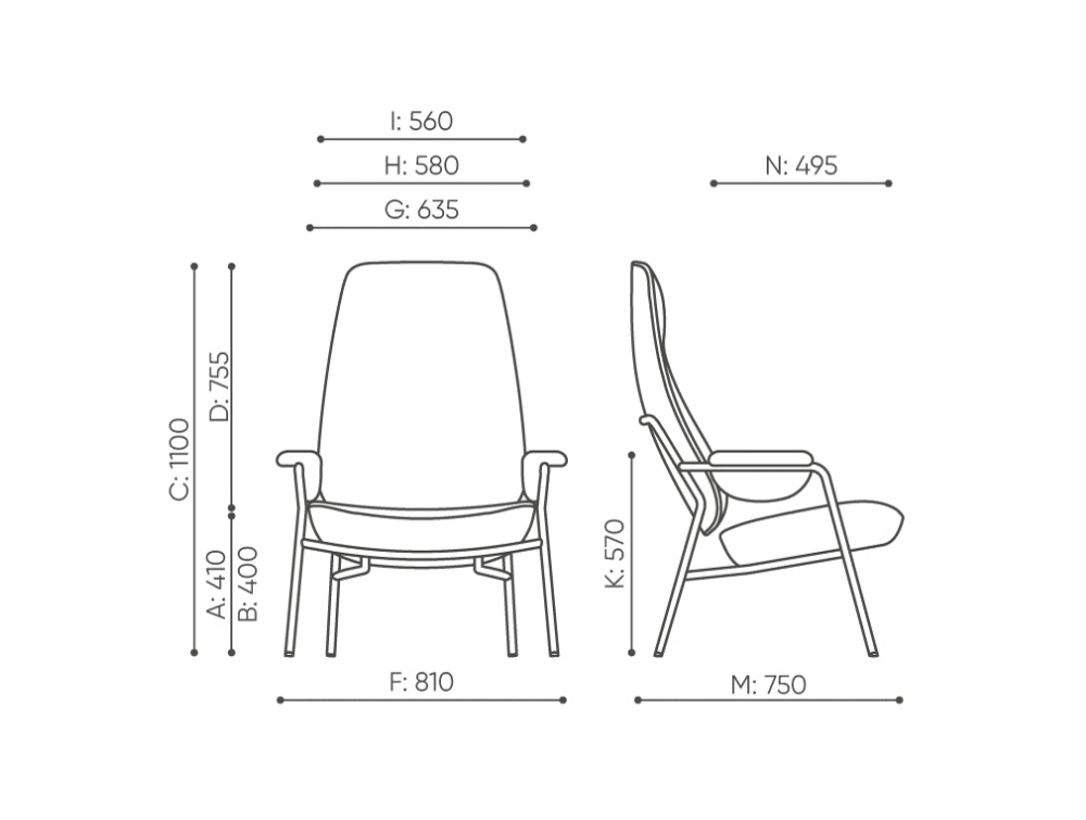 Epocc Soft Lounge Chair Dimensions