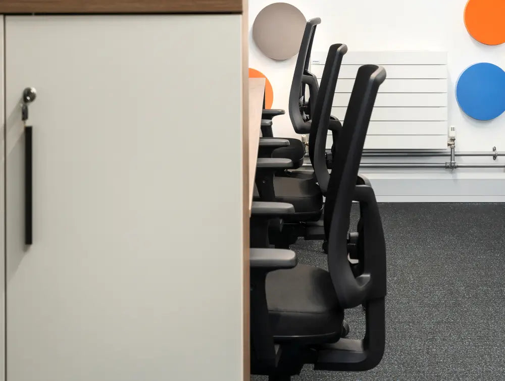 Ergonomic Chairs with Cupboard in Breakout Setting
