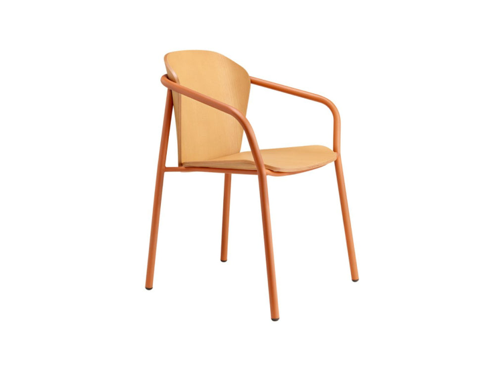 Finn Metal And Wood Armchair