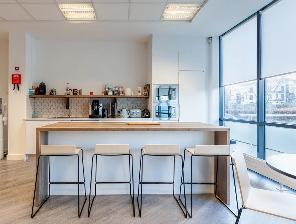 Fold Ireland Office Canteen Wooden Table With High Stool