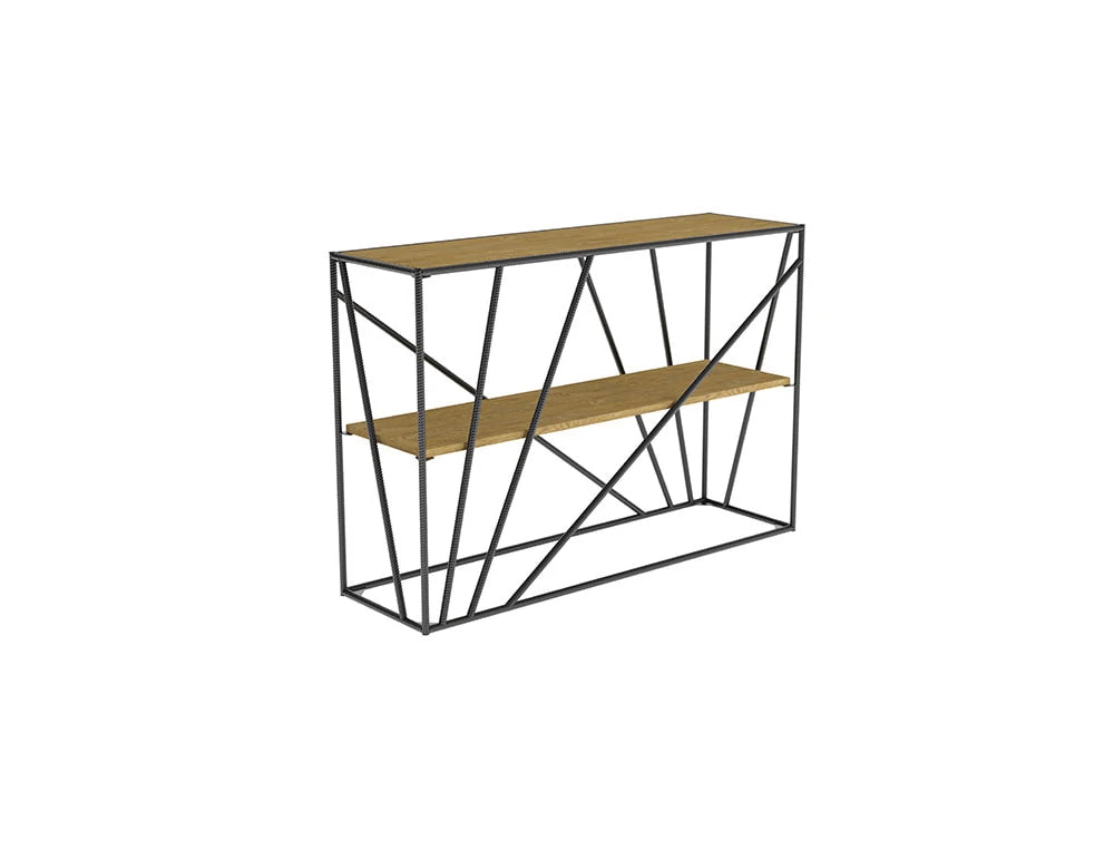 Foundry Rustic Small Wooden And Metal Palisades
