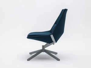 Frank Comfy Lounge Armchair With Swivel Base Side View