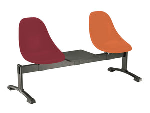 Gaber Harmony Beam Seating With Black Frame And Orange Finish