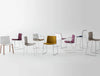 Gaber Kanvas Canteen Chair Available In Different Bases And Upholstered Seats