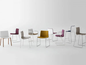 Gaber Kanvas Canteen Chair Available In Different Bases And Upholstered Seats