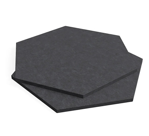 Ezoboard Geo Tile Wall Panels In Blue Finish With Modular Sofa And White Top Rectangular Table In Office Setting