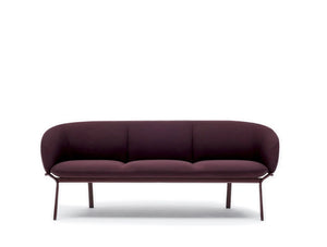 Grace 3 Seater Sofa On 4 Legged Base With Purple Frame And Deep Foamed Cushion